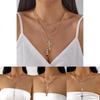 Collier Pendentif Croix Géométrique Avec Chaîne en Alliage Pour Mode Unisexe Tendance