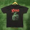 Dio Stand Up and Shout Holy Diver Heavy Metal Band T Shirt Size Large Vintage Washed Slightly Fashion Stylish Unisex Graphic