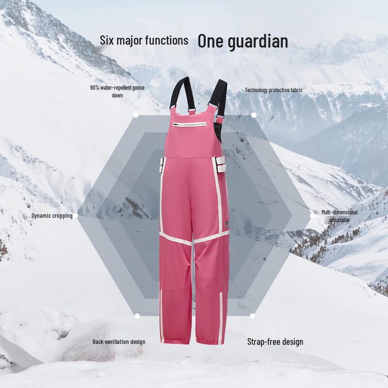 Tanbor Kids' Unisex Goose Down Bib Ski Pants