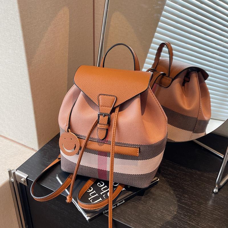 

Повседневный нишевый рюкзак женский новая мода студенческая сумка для занятий сумка-ведро дорожный маленький рюкзак коричневый