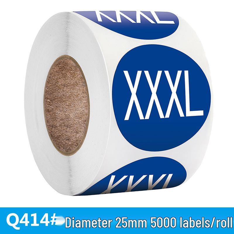 Self-Adhesive English Size Label Stickers for Clothing and Hats (S-3XL)