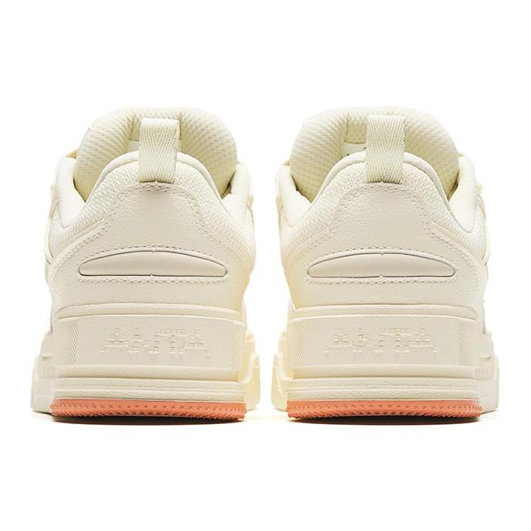 Anta Slightly Sweet Puffy Shoes Abrasion Resistant Low top Skateboard Shoes Women's Beige 922348001-1