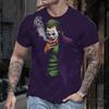 Joker Letnie Klasyczne Koszulki Męskie Zabawny Szkic Twarzy Jokera Clown 3D