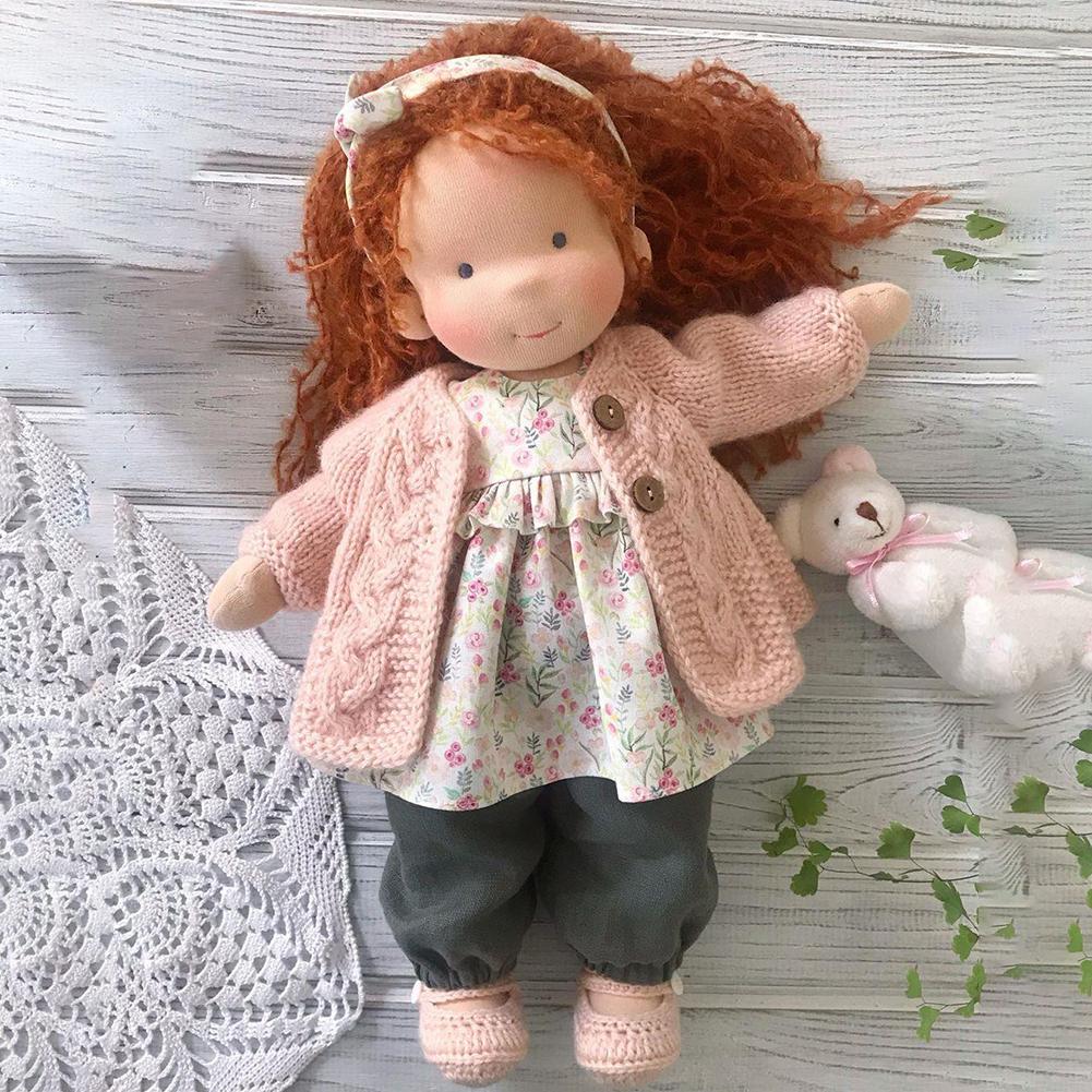 Mini Waldorf Cute Plush Doll Native Enamel Doll Artist Handmade Soft Plush Stuffed Doll Sleeping Cuddle Buddy For Toddlers Baby
