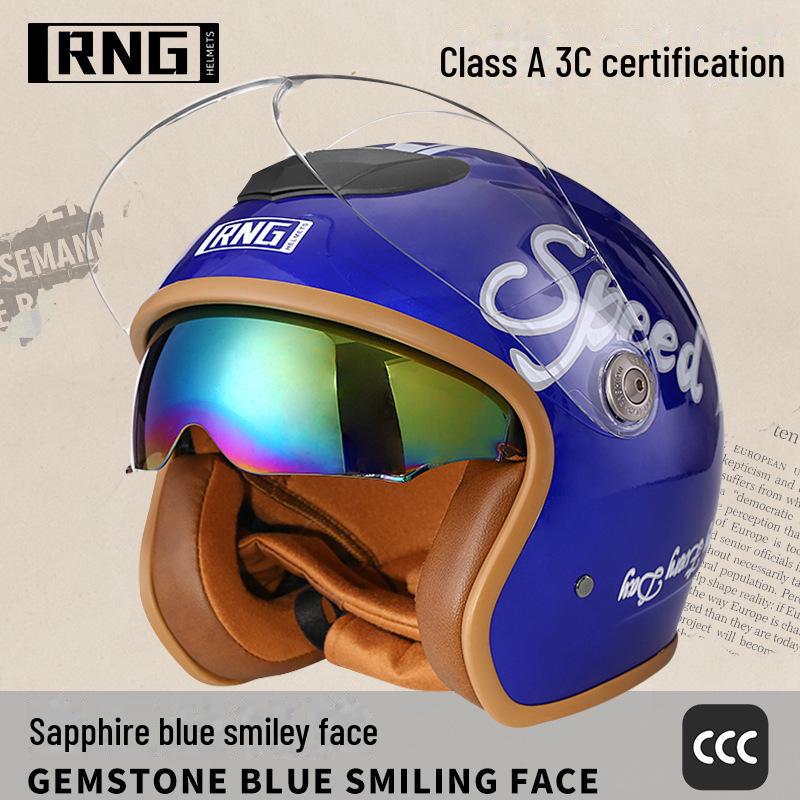 

BY-717 Сертифицированный 3C ретро-мотоциклетный шлем для мужчин и женщин (Новый национальный стандарт) L (58-59CM)