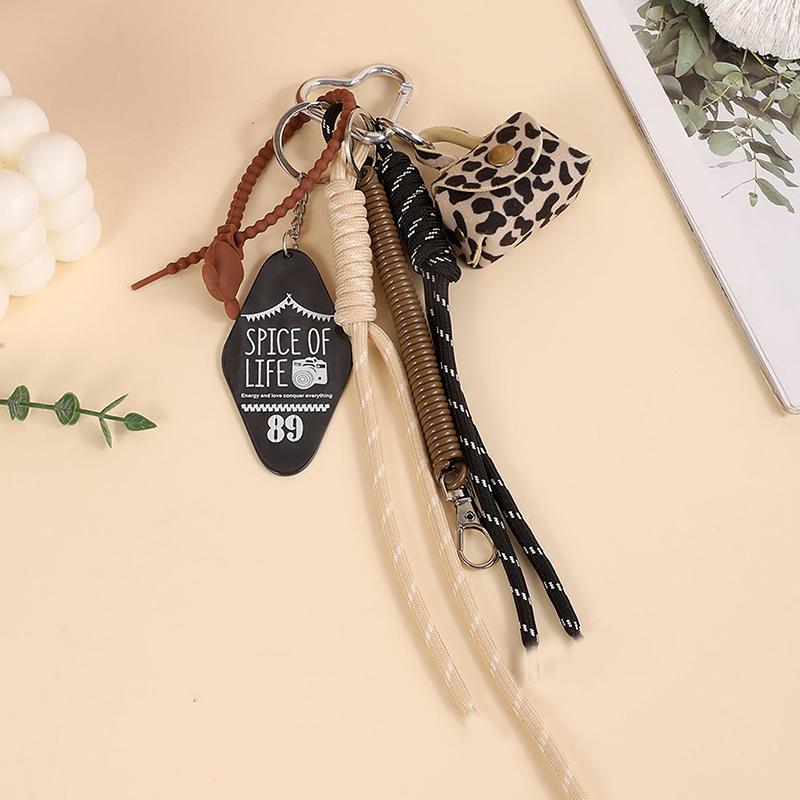 

Trend PU Leather Little Bag Pendant Keychain Exquisite Woven rope Luggage Hanging Piece Accessories Gift