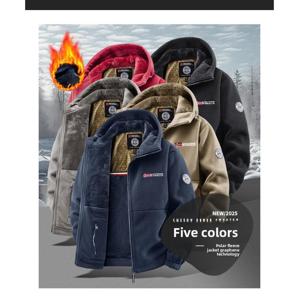Autumn and Winter Warm and Plush Thick Coat, Fashionable Fleece Fabric, Graphene Lining with Anti Cold Locking, Preferred for Autumn and Winter