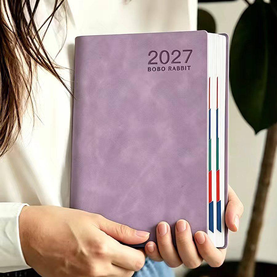 A5 2027 English Schedule Book: Elegant Daily Planner & Self-Discipline Notebook