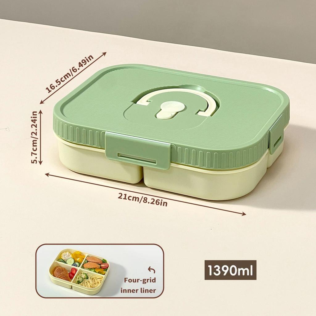 Reusable Plastic Lunch Container With Compartment Portable Sealed Lunch Box School Picnic Fruit Salad Bento Box Microwave Safe