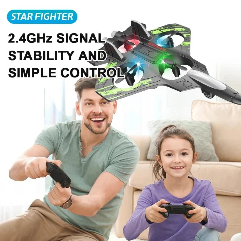 Rechargeable Mini RC Drone Remote Safe Fall-resistant RC Helicopters Drone ChildrenToys(No remote control battery)