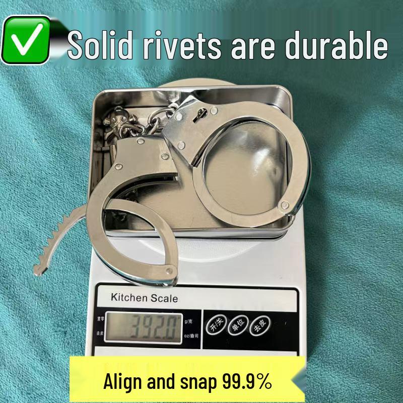 Stainless Steel Escape Room Handcuffs and Leg Cuffs for Couples