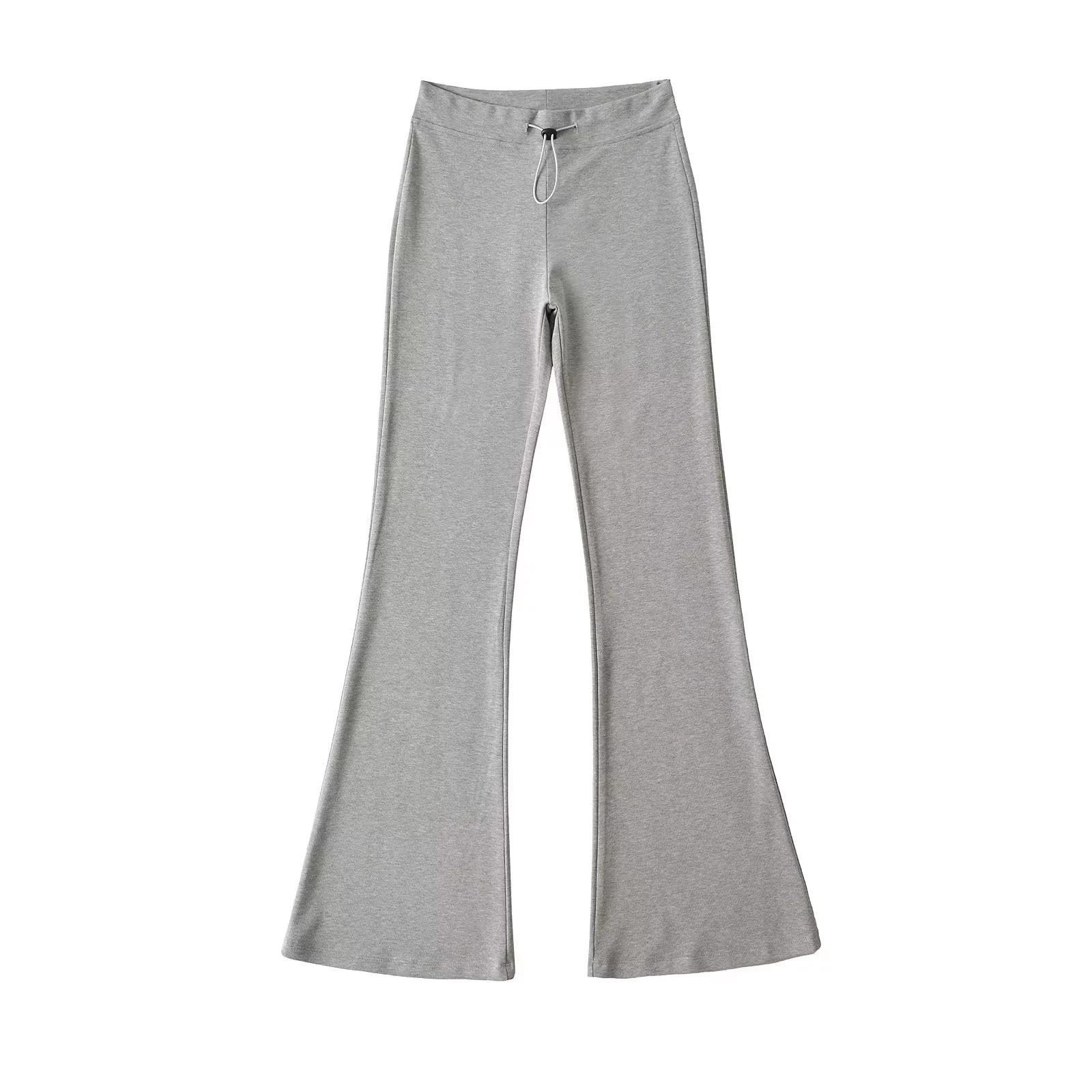 American Spicy Girl Low-Rise Micro-Flare Stretchy Yoga Pants Women s 2026 Casual Drawstring Floor-Length Sports Pants Medium