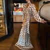 Women's clothing, new spring models in Europe and America, retro polka dot V-neck bubble sleeve waist dress