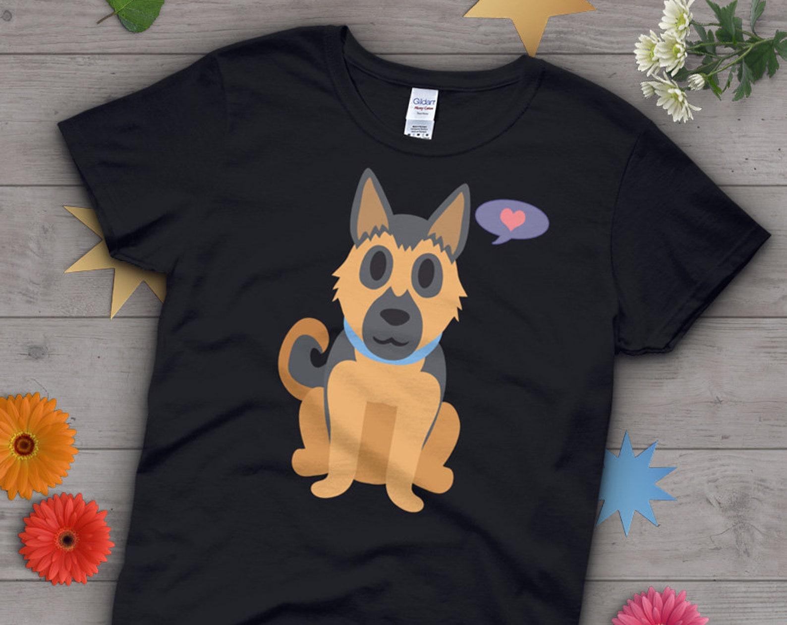 German Shepherd Shirt, , Dog Lover Gift, Cute German Shepherd Mom T-shirt, Dog Lover Tshirt, Pet Graphic Tee, Tops, Pink Blue Navy 110
