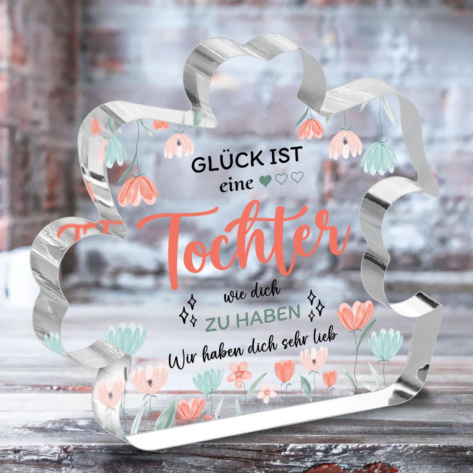 

2D Flat Elegant Floral Acrylic Decorative Plaque for Daughter - with Pink Peonies & Heart Design, Perfect for Graduation, Birthday, Mother S Day 11.5*11cm