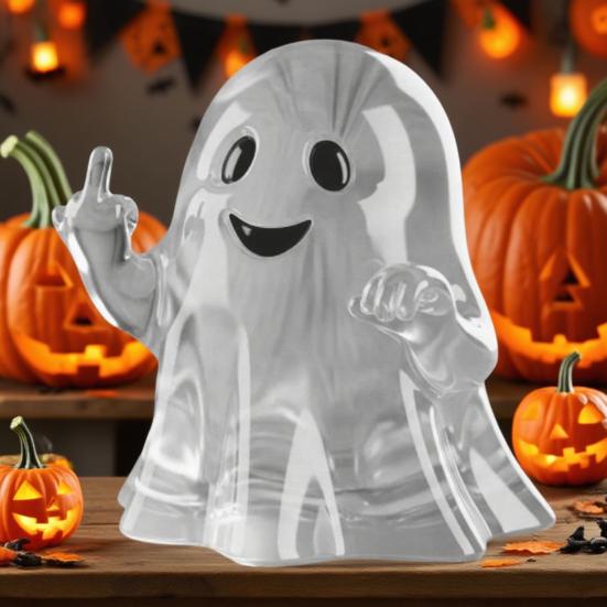 Zlobivý duch dekorace Halloweenská figurka ducha Pryskyřičné řemesla s dráždivými pózami Strašidelně roztomilé stolní ozdoby pro večírky
