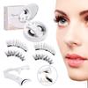New Magnetic False Eyelashes Set: Colored, Glue-Free, One-Piece Design with Integrated Box.