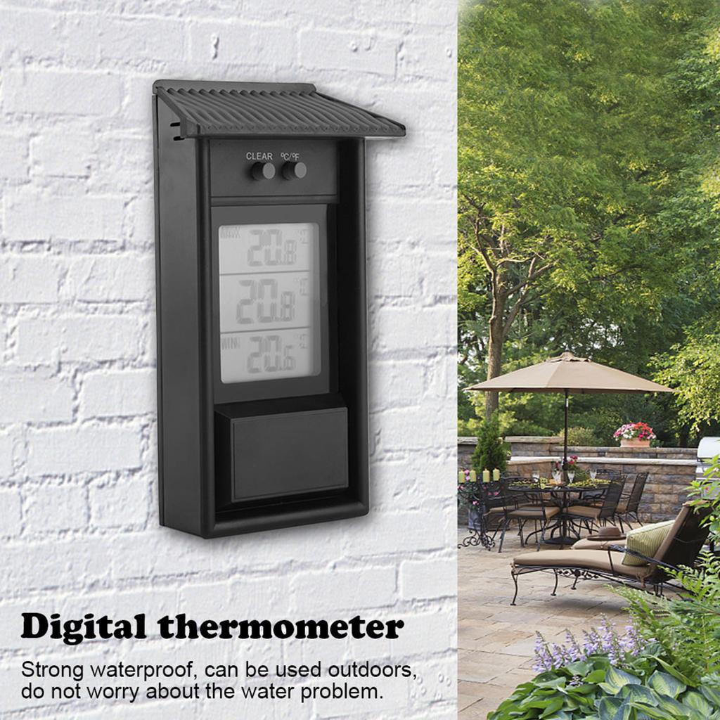 Digital Hygrometer Indoor ThermometerWaterproof tester temperature controller(Black)