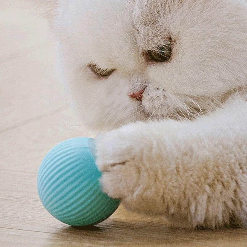 Rechargeable Automatic Rolling Dodge Interactive Ball Intelligent Cat Dog Training Self-moving Pet Mute Toys Indoor Playing