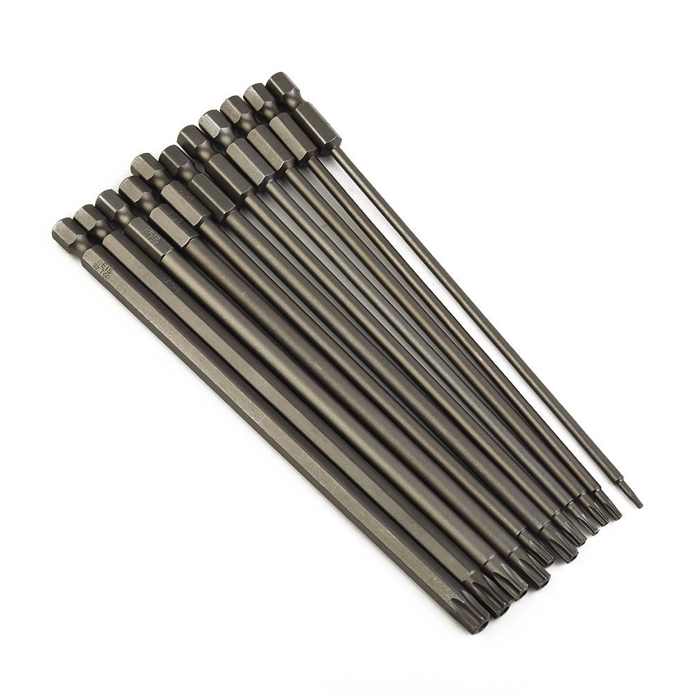 11pcs 150mm long Magnetic Torx Screwdriver Bits Electric Screwdriver head  -T40