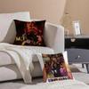 Cushion Cover Anti-dustmite Pillowcase Invisible Zipper Silky Short Plush Sofa Cushion Cover Miley Cyrus Singer