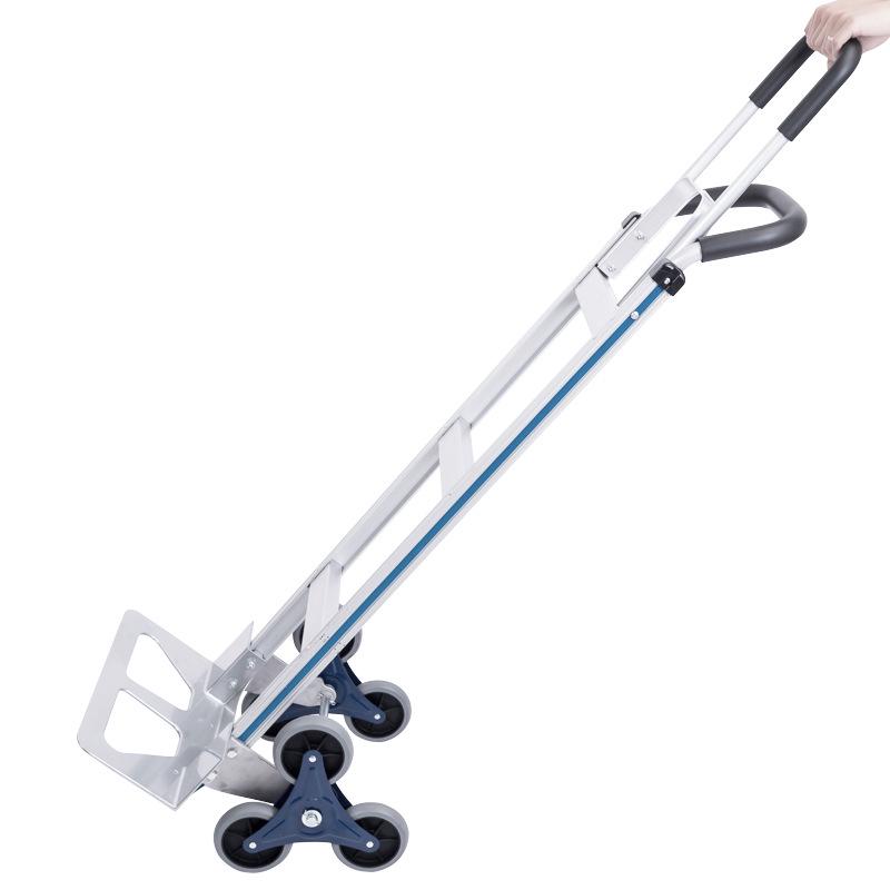 Aluminum Alloy Stair Climbing Hand Truck - Two-Wheel Load King Cart for Cargo Handling & Household Use
