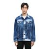 Levis Washed Denim Jacket With Single-Breasted Collar Men Jackets Blue A5782-0007