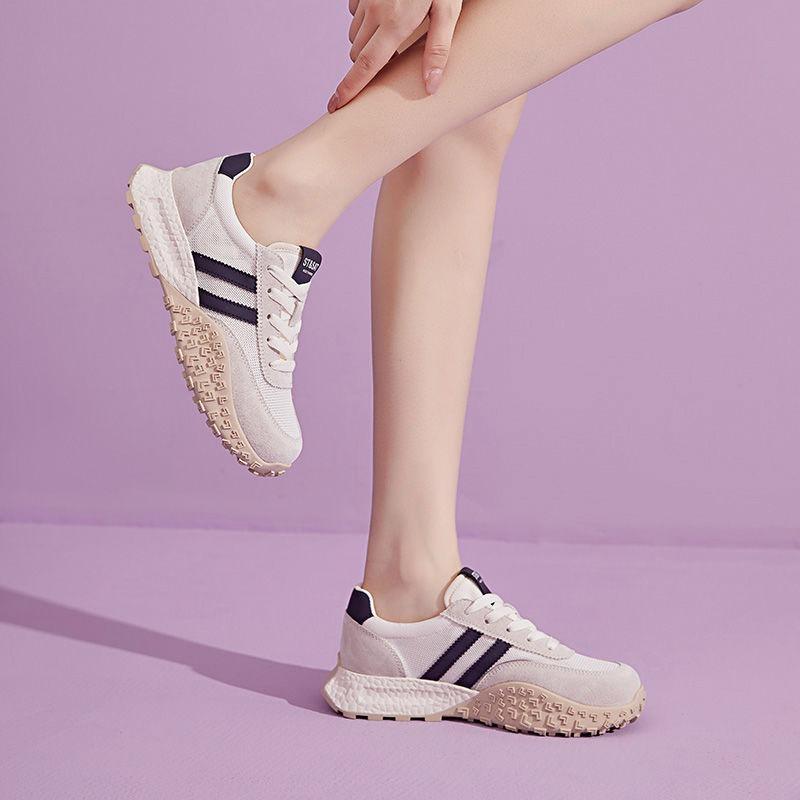 Neue Damen-Plateauschuhe, vielseitig, mit Stoffmix, sportlich, lässig, trendig – perfekt für den Frühling.