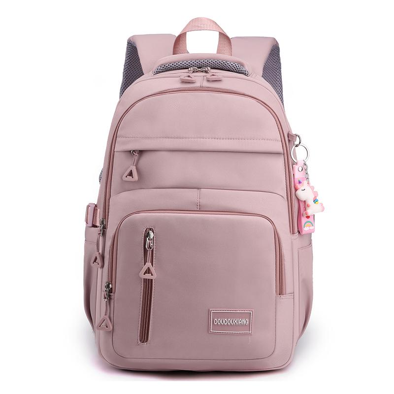 Trendiger Girly-Rucksack mit großem Fassungsvermögen - Mehrere Fächer, lässige Schul-/Reisetasche