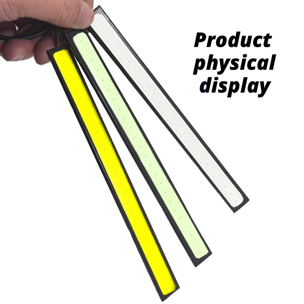 1X 17cm DRL Denní světlo Auto COB Mlhovka Kufr Světla pro denní svícení Automatické Vodotěsné Směrovka LED Osvětlení SPZ