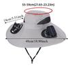 Convenient Dual Fan Solar Fan Hat Breathable UV Protection Wide Brim Sun Cap 3 Speeds Strong Wind Summer Fan Visor Cap Sport