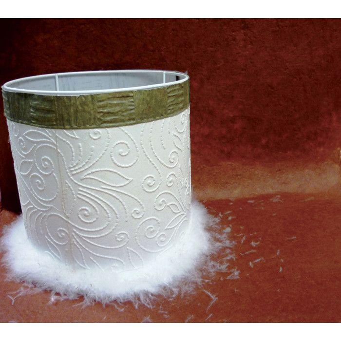 Carcasse abat-jour - Graine créative - Cylindrique - Blanc - 12 x 12 x 17 cm - Intérieur