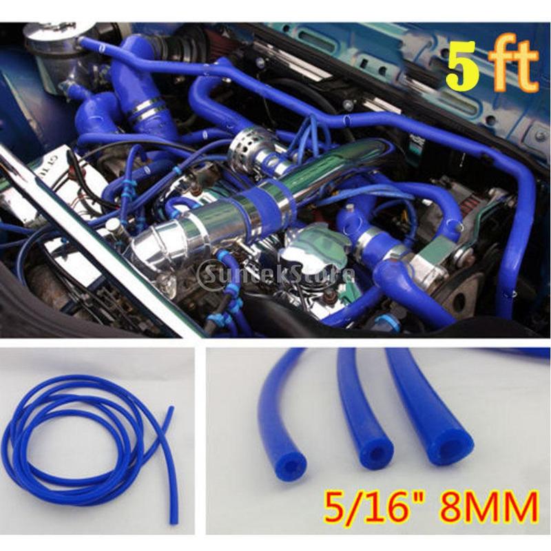 Silicone Vacuum Tube Hose Inner 4 Mm Silicone - Blue/Black