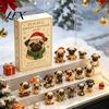 Decorative PVC Miniatures 2026 Owl/Dog Advent Calendar, 24 Days Christmas Countdown with Mini Animal Theme Surprise Figurine Ornaments, Collectible