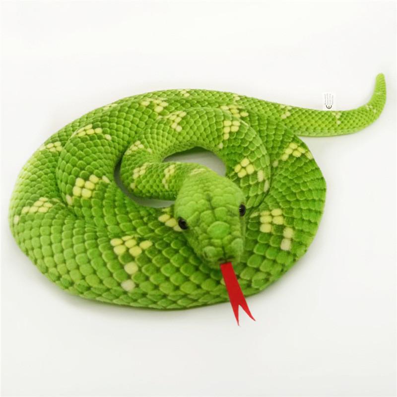 Peluche Realistico di Serpente Grande Pitone Animale di Peluche Per Bambini Bambola Scherzo Spaventosa
