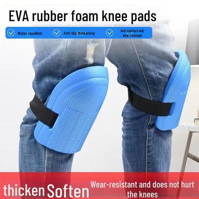 Construction Site Knee Pads with Enhanced Thickness, Men's Leg Sleeves for Kneeling Joint Protection. New Design Without Squeezing Legs.