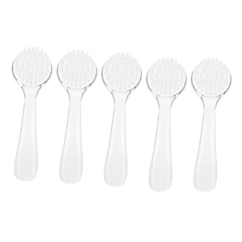 5 szt. Miękka szczoteczka do czyszczenia pyłu z paznokci, szczoteczki do usuwania pudru do zdobienia paznokci, narzędzie do manicure DIY, białe