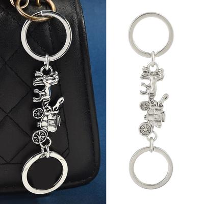 Gothic Steampunks Adjustable Keychain With Carriage Designs and Extended Chain for Keys Phone Accessories