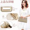 Clutch Bag for Fashion Large Party Bag Wedding Bag Handbag Shoulder Bag Crossbody Bag Bag Pearl Gold [Vaschy] Women, 3-Way
