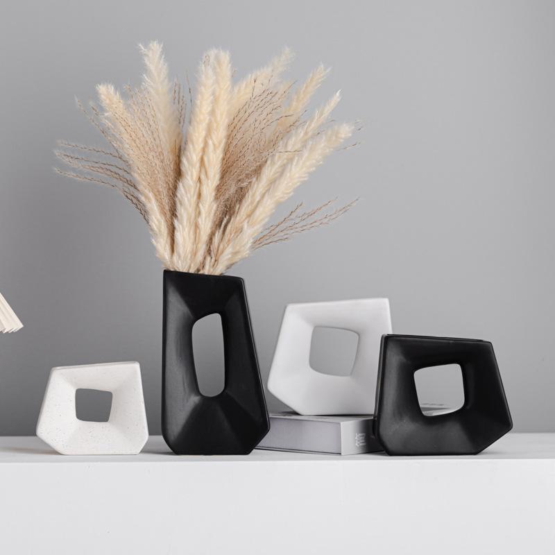 Kreative Matte Keramikvase Trendige Mode Nordischer Stil Heimdekoration Leichter Luxus Desktop Ornament