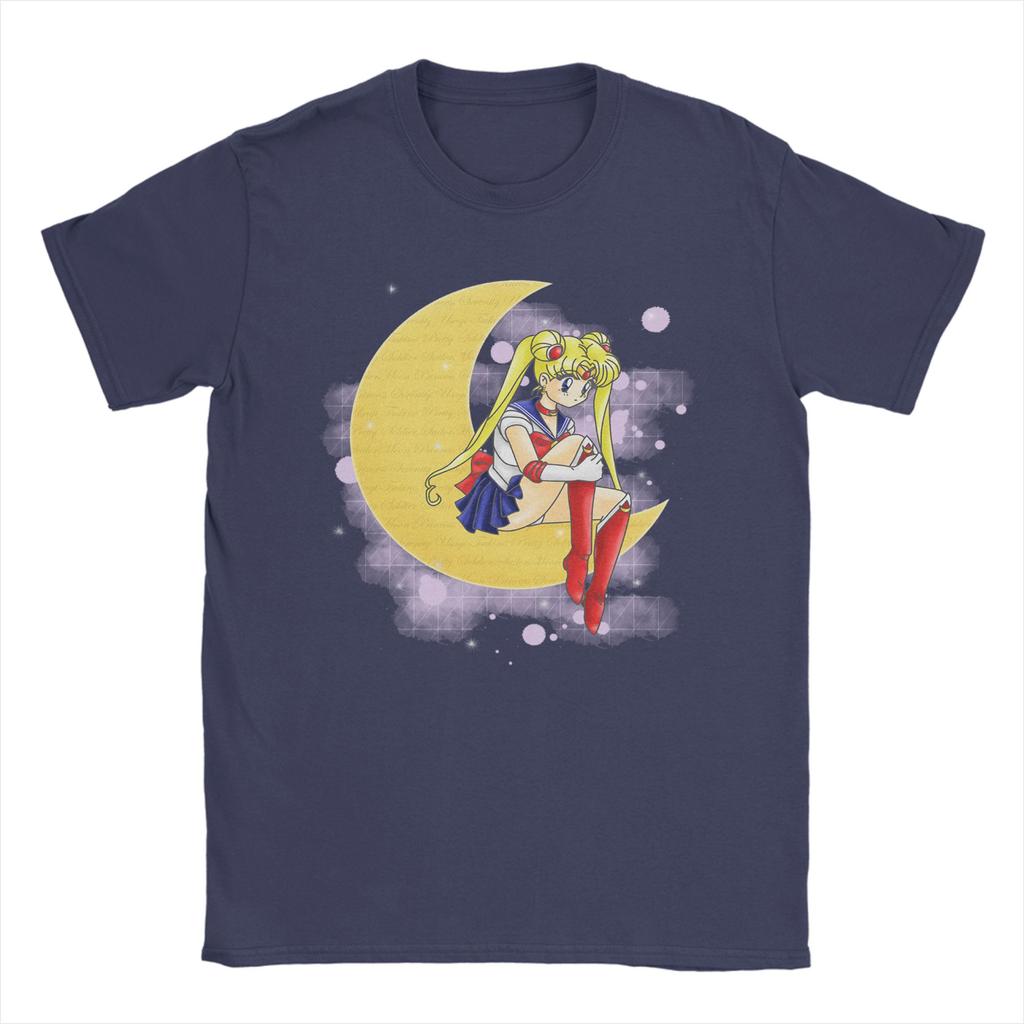 Sailors Moons T Shirts for Men Cotton Funny TShirt Round Collar  Tees Short Sleeve Tops 6XL