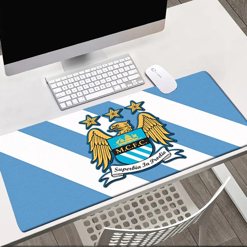 Manchester City Crest Mouse Pad Office Desk Mat, Gaming Mouse Pad Mousepad, Keyboard pad,Heavy-Duty Non-Slip Rubber Backing, Gift