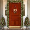 Home LED Wreath Hanging Pendant Rattan with Light for Christmas Halloween Door Decor