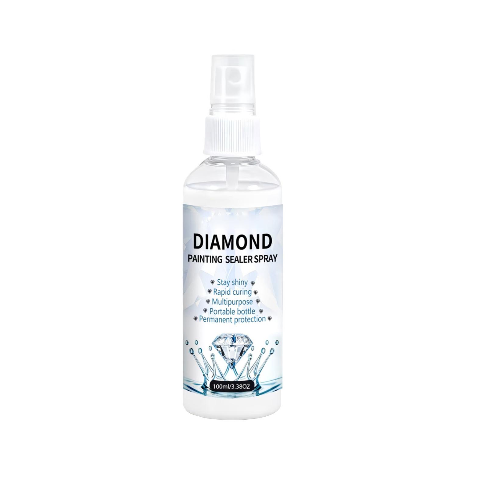 Diamond Painting Sealer Spray 100ml Multipurpose Protective Spray for Craft Projects Portable Bottle with Rapid Drying and Permanent Finish One Size