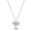 Logo Bow Design Recycled Silver Necklace Women Necklace White 6302039G-01P346