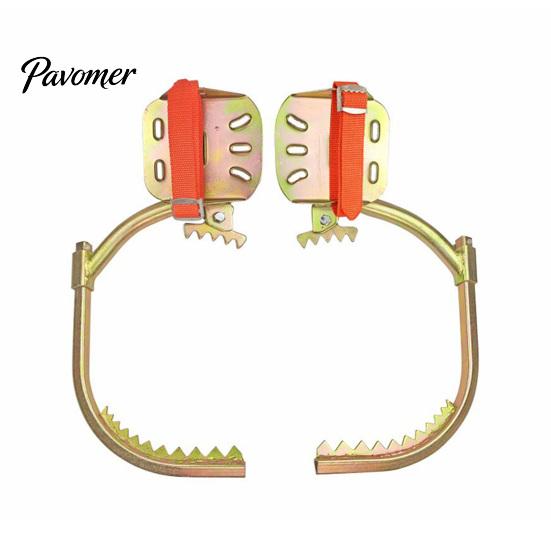 Tree Climbing Spike 1 Set Adjustable Electrician Pole Climbings Shoes Gear with Saw Teeth Non-Slip Picking Work Heavy Duty
