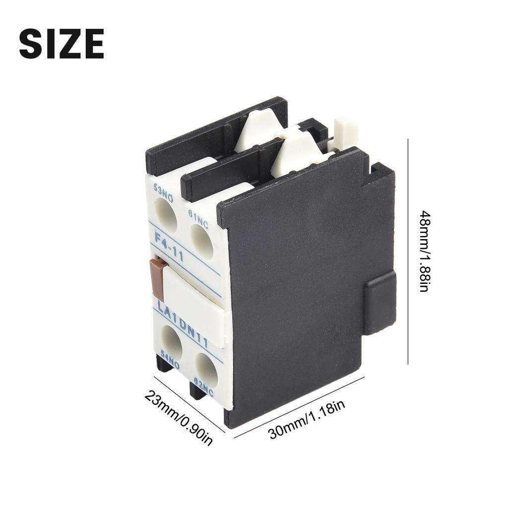 Interchangeable Auxiliary Block F4 11 1NO/1NC for CJX2 AC Contactor 10A Heating Current 690V Insulation 48x30x23mm Footprint