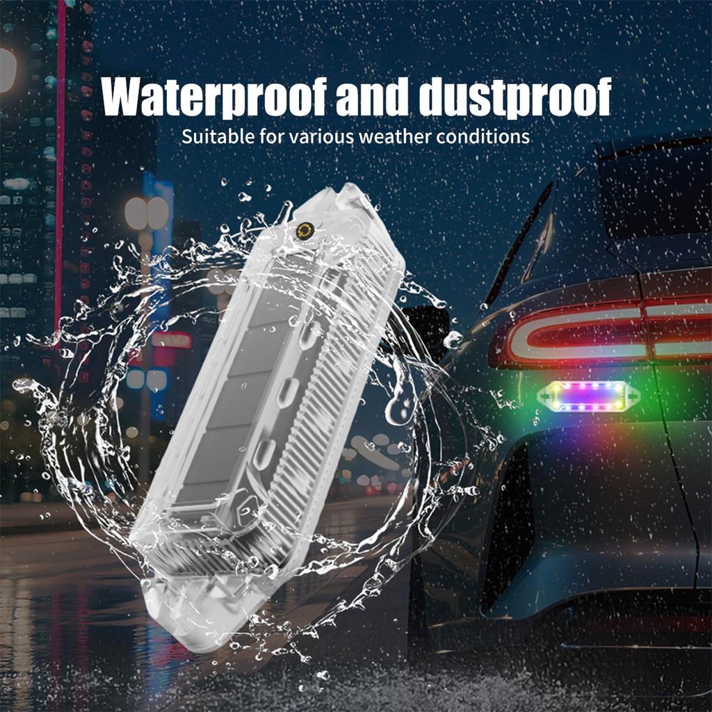 1/2/4PCS Solar LED Car Anti Rear End Collision Light Anti-collision Warning Wireless Flashing Breathing Light Car Accessories