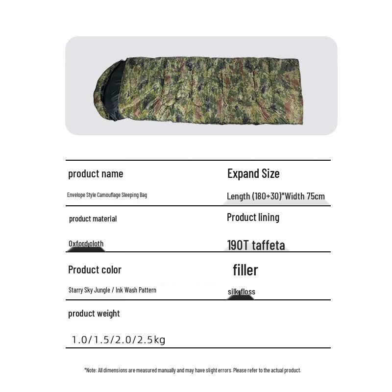 Bisheng Rui Camouflage Envelope Sleeping Bag