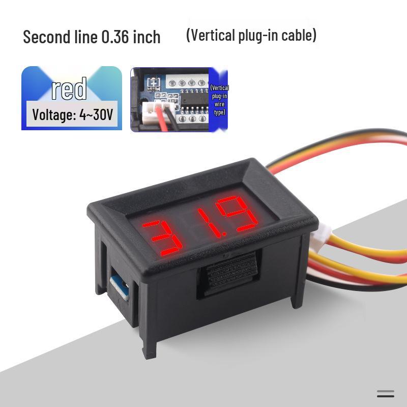 Digital Voltmeter Head: 0.28/0.36/0.56 Inch, 30V-120V, Two/Three-wire Options, With/Without Shell
